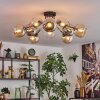 Koyoto Plafoniera, Lampada a sfera 81 cm Ambrato, Cromo, Chiaro, Grigio fumo, 10-Luci