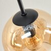 Koyoto Plafoniera, Lampada a sfera 81 cm Ambrato, Cromo, Chiaro, Grigio fumo, 10-Luci