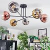 Koyoto Plafoniera, Lampada a sfera 72 cm Cromo, Oro, Chiaro, Ramato, Grigio fumo, 6-Luci
