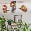 Koyoto Plafoniera, Lampada a sfera 72 cm Cromo, Oro, Chiaro, Ramato, Grigio fumo, 6-Luci