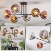 Koyoto Plafoniera, Lampada a sfera 72 cm Oro, Chiaro, Ramato, Grigio fumo, 6-Luci