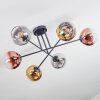 Koyoto Plafoniera, Lampada a sfera 72 cm Oro, Chiaro, Ramato, Grigio fumo, 6-Luci