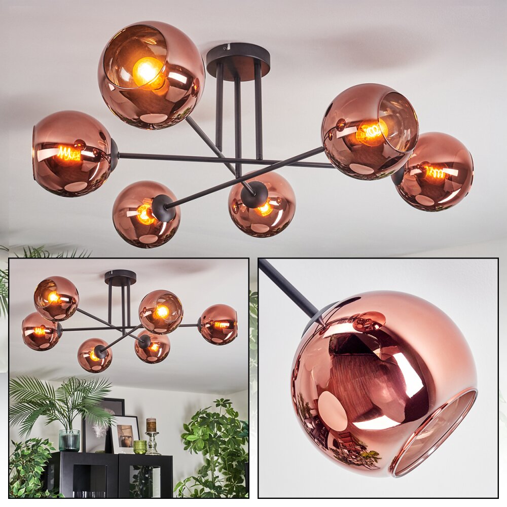 Koyoto Plafoniera, Lampada a sfera 72 cm Ramato, 6-Luci main product photo