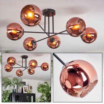 Koyoto Plafoniera, Lampada a sfera 72 cm Ramato, 6-Luci