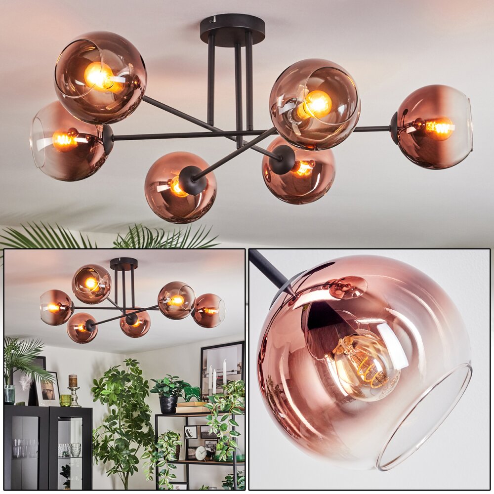 Koyoto Plafoniera, Lampada a sfera 78 cm Chiaro, Ramato, 6-Luci main product photo