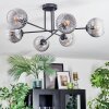 Koyoto Plafoniera, Lampada a sfera 78 cm Chiaro, Grigio fumo, 6-Luci