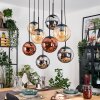 Gastor Lampadario a sospensione, Lampada a sfera, Lampada a sospensione Ambrato, Cromo, Ramato, Grigio fumo, 8-Luci