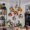 Gastor Lampadario a sospensione, Lampada a sfera, Lampada a sospensione Cromo, Oro, Chiaro, Ramato, Grigio fumo, 8-Luci