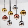 Gastor Lampadario a sospensione, Lampada a sfera, Lampada a sospensione Cromo, Oro, Chiaro, Ramato, Grigio fumo, 8-Luci