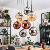 Gastor Lampadario a sospensione, Lampada a sfera, Lampada a sospensione Ambrato, Cromo, Ramato, Grigio fumo, 8-Luci