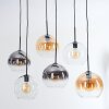 Koyoto Lampadario a sospensione, Lampada a sfera, Lampada a sospensione Ambrato, Chiaro, Grigio fumo, 6-Luci