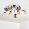 Ripoll Plafoniera, Lampada a sfera Ambrato, Chiaro, Grigio fumo, 8-Luci