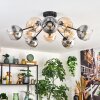 Koyoto Plafoniera, Lampada a sfera 81 cm Ambrato, Chiaro, Grigio fumo, 10-Luci
