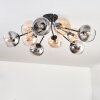 Koyoto Plafoniera, Lampada a sfera 81 cm Ambrato, Chiaro, Grigio fumo, 10-Luci