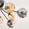 Koyoto Plafoniera, Lampada a sfera 82 cm Ambrato, Grigio fumo, 10-Luci