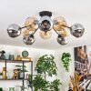 Koyoto Plafoniera, Lampada a sfera 82 cm Ambrato, Grigio fumo, 10-Luci