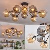 Ripoll Plafoniera, Lampada a sfera Ambrato, Grigio fumo, 10-Luci