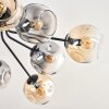 Ripoll Plafoniera, Lampada a sfera Ambrato, Chiaro, Grigio fumo, 10-Luci