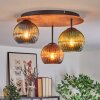Koyoto Plafoniera, Lampada a sfera 40 cm Écru, Nero, 3-Luci