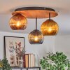 Koyoto Plafoniera, Lampada a sfera 40 cm Écru, Nero, 3-Luci