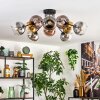 Koyoto Plafoniera, Lampada a sfera 81 cm Oro, Chiaro, Ramato, Grigio fumo, 10-Luci
