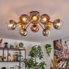 Koyoto Plafoniera, Lampada a sfera 81 cm Oro, Chiaro, Ramato, Grigio fumo, 10-Luci