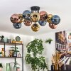 Ripoll Plafoniera, Lampada a sfera Blu, Oro, Ramato, 12-Luci