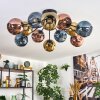 Ripoll Plafoniera, Lampada a sfera Blu, Oro, Ramato, 12-Luci