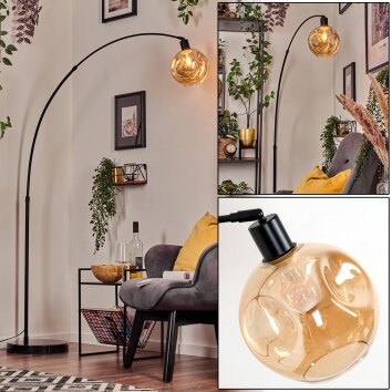 Ripoll Lampada da terra, Lampade ad arco Nero, 1-Luce