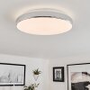 Makak Plafoniera LED Cromo, Bianco, 1-Luce