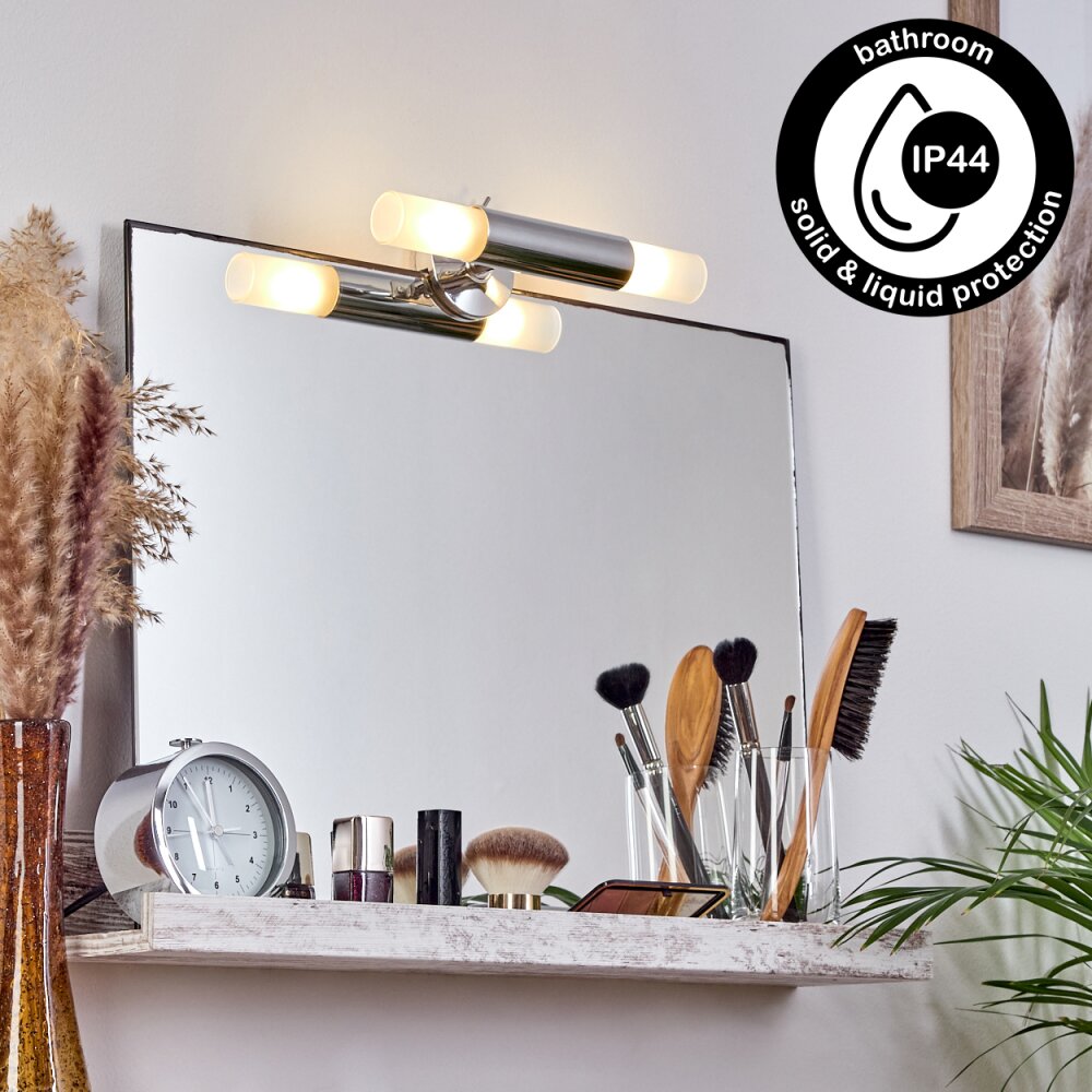 Morges Lampada da specchio LED Marrone scuro, Nichel opaco, 2-Luci main product photo