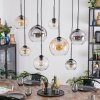 Koyoto Lampadario a sospensione, Lampada a sfera, Lampada a sospensione Ambrato, Chiaro, Grigio fumo, 8-Luci