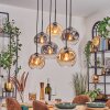 Ripoll Lampadario a sospensione, Lampada a sfera, Lampada a sospensione Ambrato, Chiaro, Grigio fumo, 6-Luci