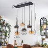 Ripoll Lampadario a sospensione, Lampada a sfera, Lampada a sospensione Ambrato, Chiaro, Grigio fumo, 6-Luci