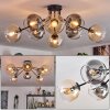Koyoto Plafoniera, Lampada a sfera 86 cm Ambrato, Chiaro, Grigio fumo, 8-Luci