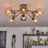Koyoto Plafoniera, Lampada a sfera 86 cm Ambrato, Chiaro, Grigio fumo, 8-Luci