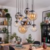 Gastor Lampadario a sospensione, Lampada a sfera, Lampada a sospensione Ambrato, Cromo, Chiaro, Grigio fumo, 8-Luci