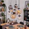 Gastor Lampadario a sospensione, Lampada a sfera, Lampada a sospensione Ambrato, Cromo, Chiaro, Grigio fumo, 8-Luci