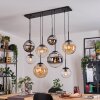 Gastor Lampadario a sospensione, Lampada a sfera, Lampada a sospensione Ambrato, Cromo, Chiaro, Grigio fumo, 8-Luci