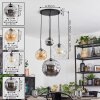 Ripoll Lampadario a sospensione, Lampada a sfera, Lampada a sospensione a cluster Ambrato, Cromo, Chiaro, Grigio fumo, 4-Luci