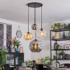 Ripoll Lampadario a sospensione, Lampada a sfera, Lampada a sospensione a cluster Ambrato, Cromo, Chiaro, Grigio fumo, 4-Luci