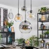 Ripoll Lampadario a sospensione, Lampada a sfera, Lampada a sospensione a cluster Ambrato, Cromo, Chiaro, Grigio fumo, 4-Luci