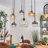 Koyoto Lampadario a sospensione, Lampada a sfera, Lampada a sospensione Ambrato, Chiaro, Grigio fumo, 6-Luci