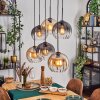Koyoto Lampadario a sospensione, Lampada a sfera, Lampada a sospensione Ambrato, Chiaro, Grigio fumo, 6-Luci