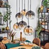 Koyoto Lampadario a sospensione, Lampada a sfera, Lampada a sospensione Ambrato, Chiaro, Grigio fumo, 6-Luci