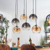 Koyoto Lampadario a sospensione, Lampada a sfera, Lampada a sospensione Ambrato, Chiaro, Grigio fumo, 6-Luci