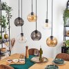 Koyoto Lampadario a sospensione, Lampada a sfera, Lampada a sospensione Ambrato, Chiaro, Grigio fumo, 6-Luci