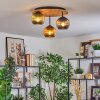 Koyoto Plafoniera, Lampada a sfera Écru, Nero, 3-Luci