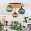 Koyoto Plafoniera, Lampada a sfera Écru, Nero, 3-Luci