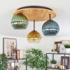 Koyoto Plafoniera, Lampada a sfera Écru, Nero, 3-Luci